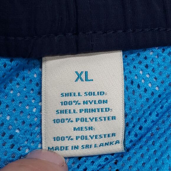 Caribbean Swimwear Drawstring Outdoor Swimming Trunks Mens Size XL Blue - Picture 3 of 8